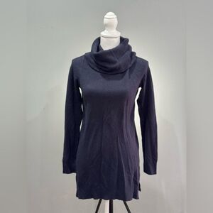 SALE! Navy Adrienne Vittadini Cowl Neck Sweater Size S EUC